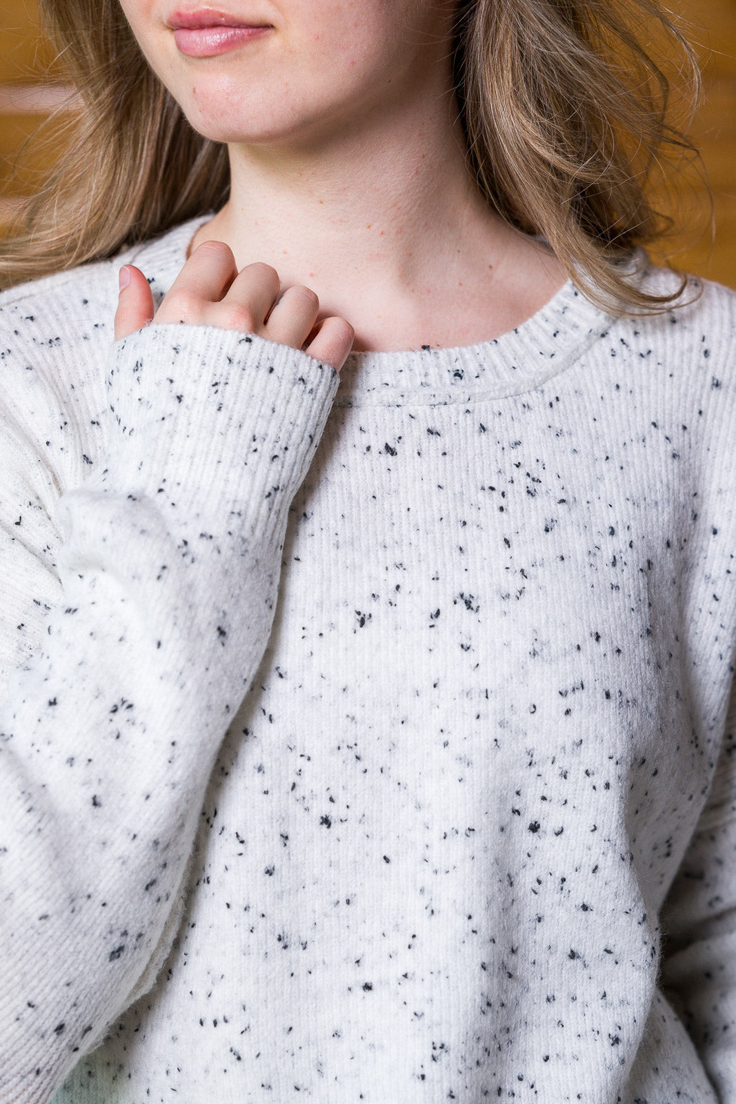 My Cozy Oversized Speckled Sweater (Ivory)