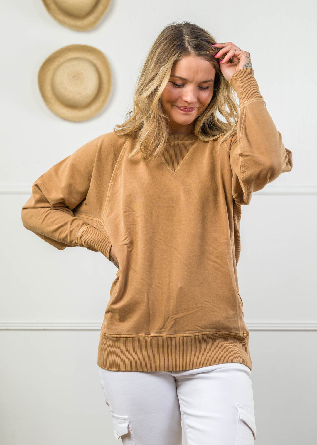Zen French Terry Sweatshirt (Camel)