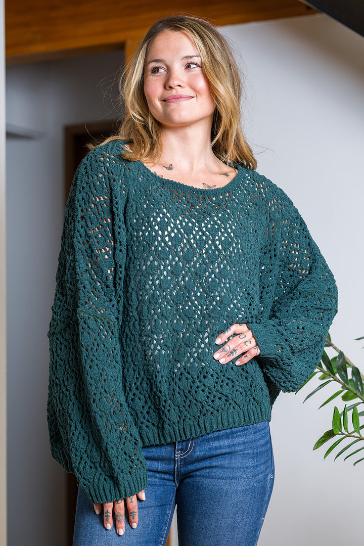 My Cozy Tea Time Sweater (Emerald)