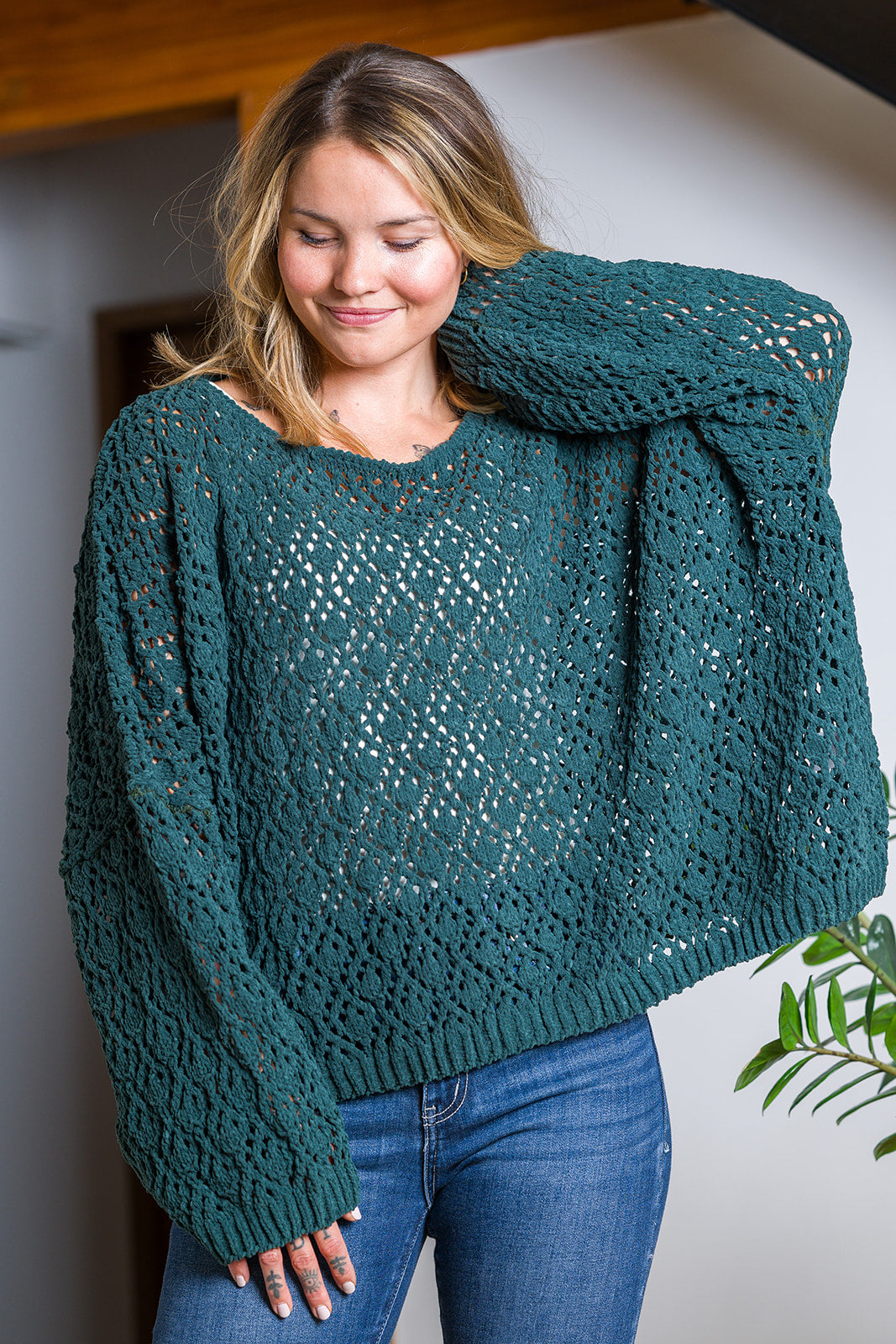 My Cozy Tea Time Sweater (Emerald)