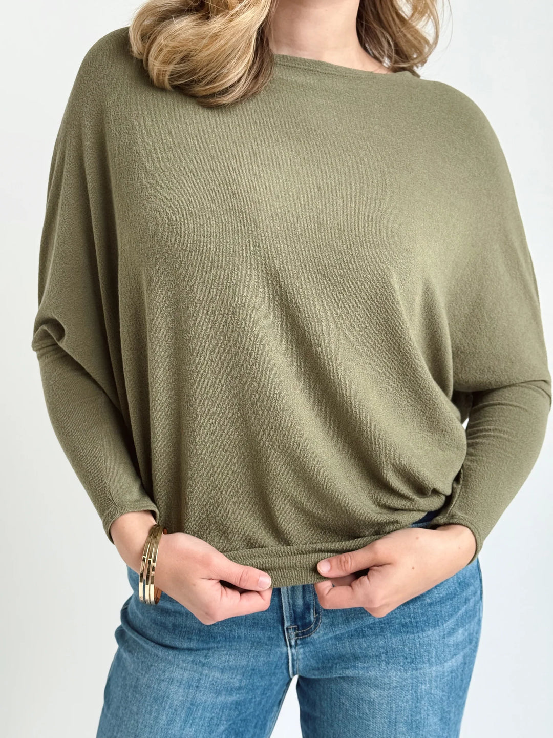 Jolie All Day Slouch Top (Olive)