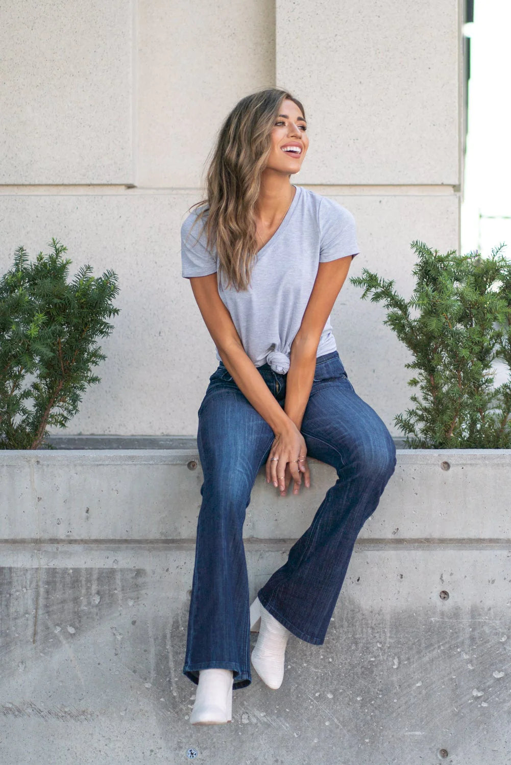 Kancan Extra Long Mid Rise Flare Jean