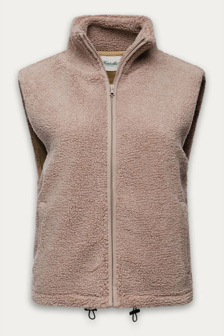 Kuwalla Sherpa Polar Zip Vest (Warm Taupe)