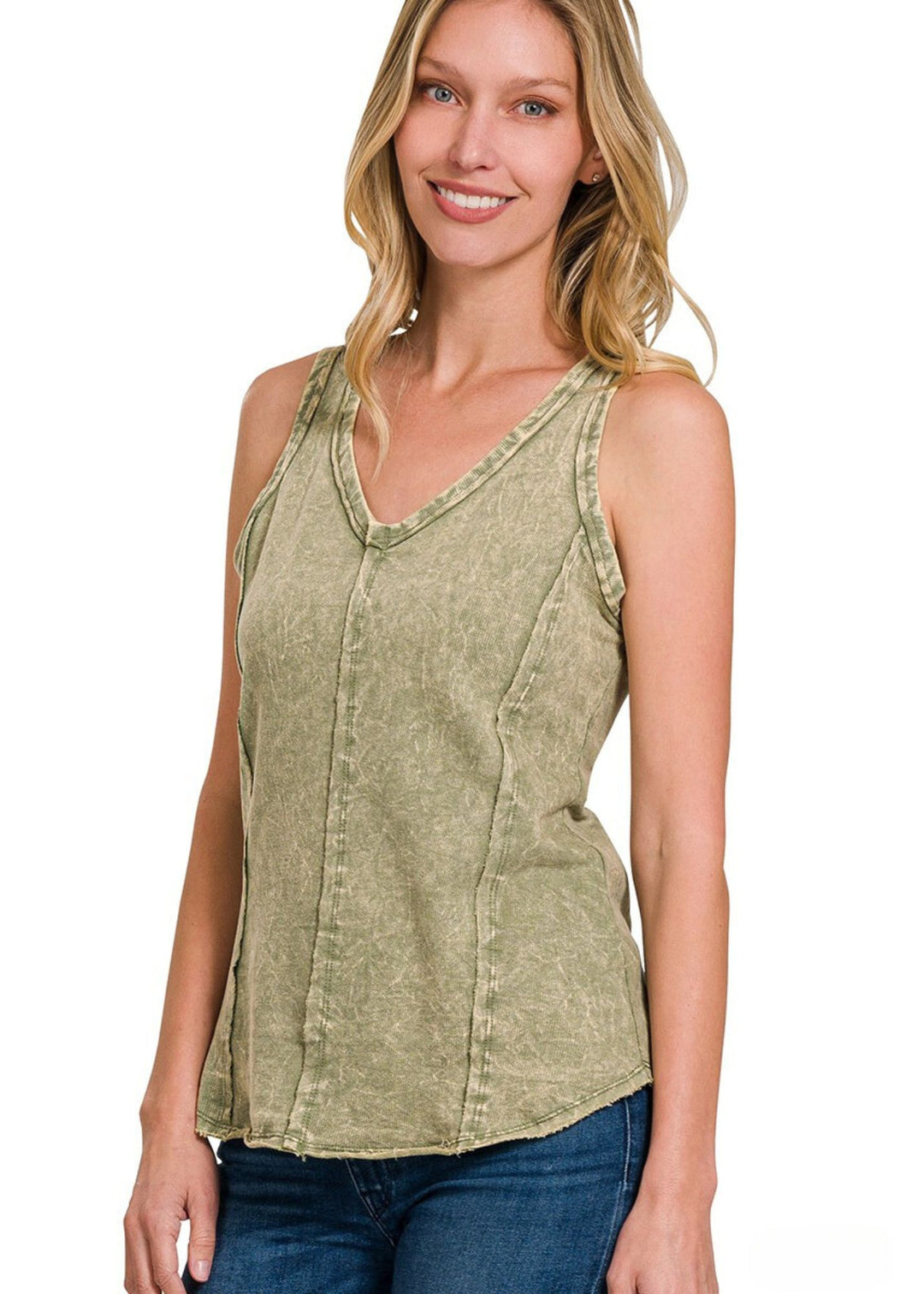 Aesthetics Lightweight Cover Tank Top - Olive