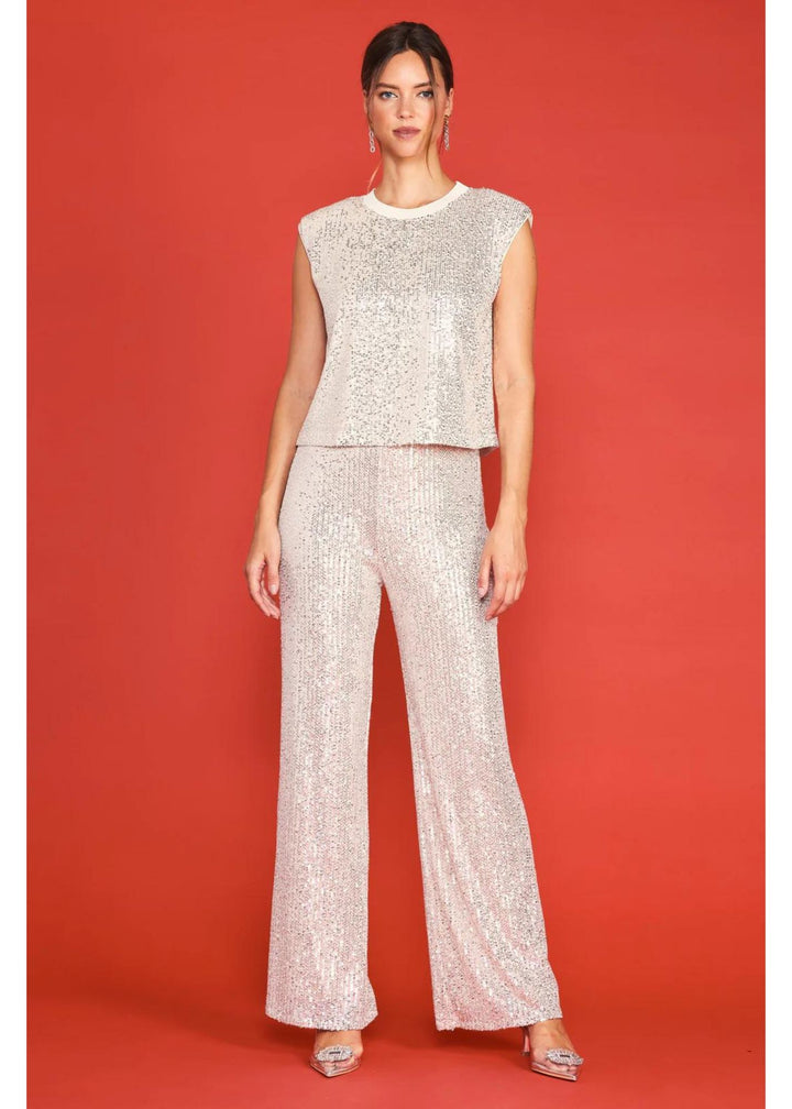 Skies Are Blue Sequin Pant (Champagne)