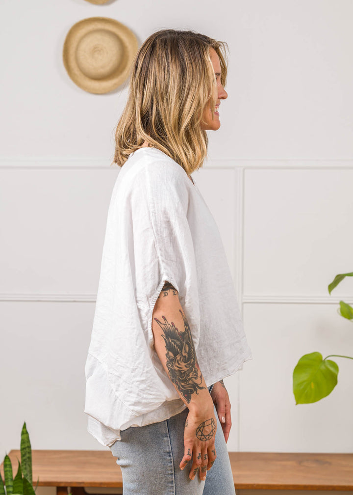 Meo Linen Cortina Tee (White)