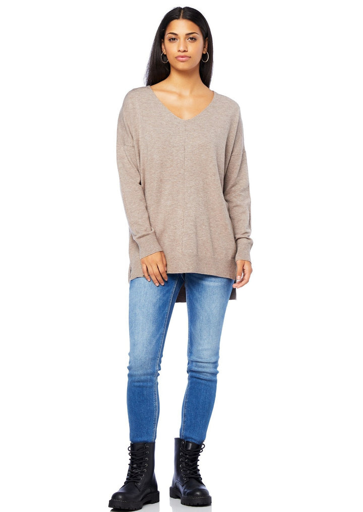 Comfy As Can Be Sweater (Heather Mocha)