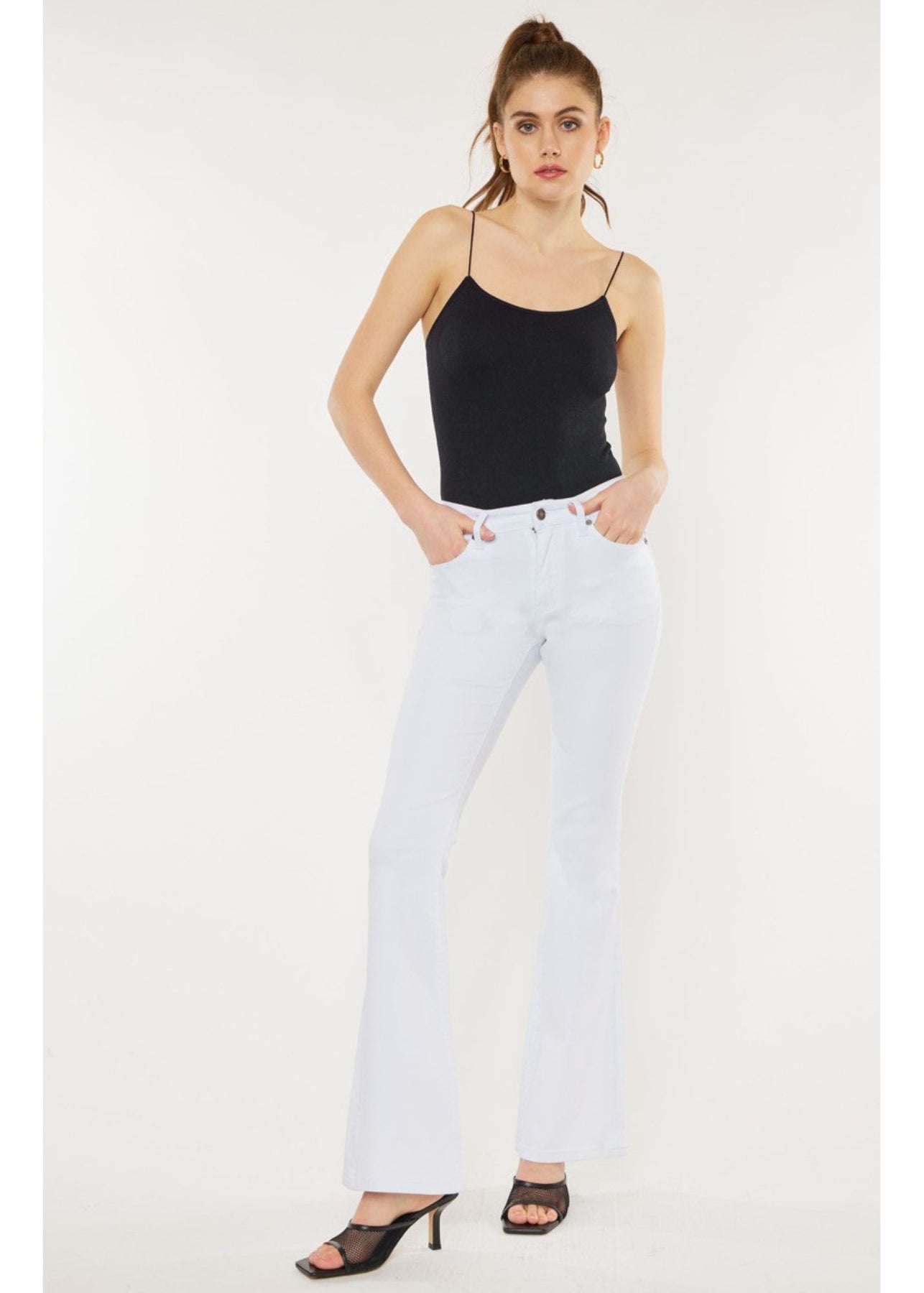 Kancan Extra Long Mid Rise Flare Jean
