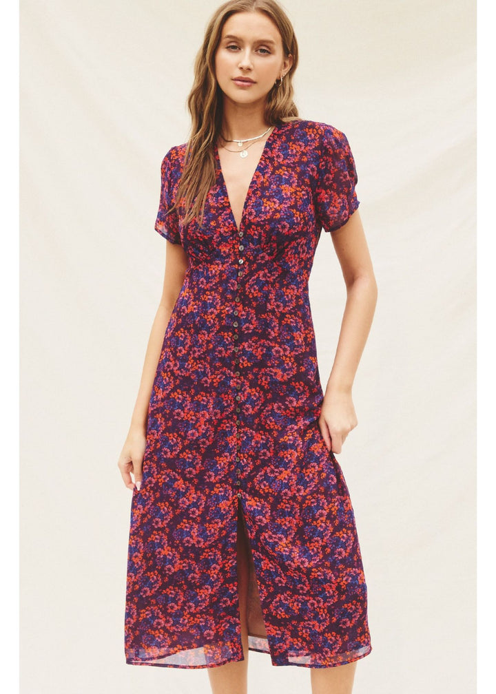 Forum Autumn Floral Midi Dress