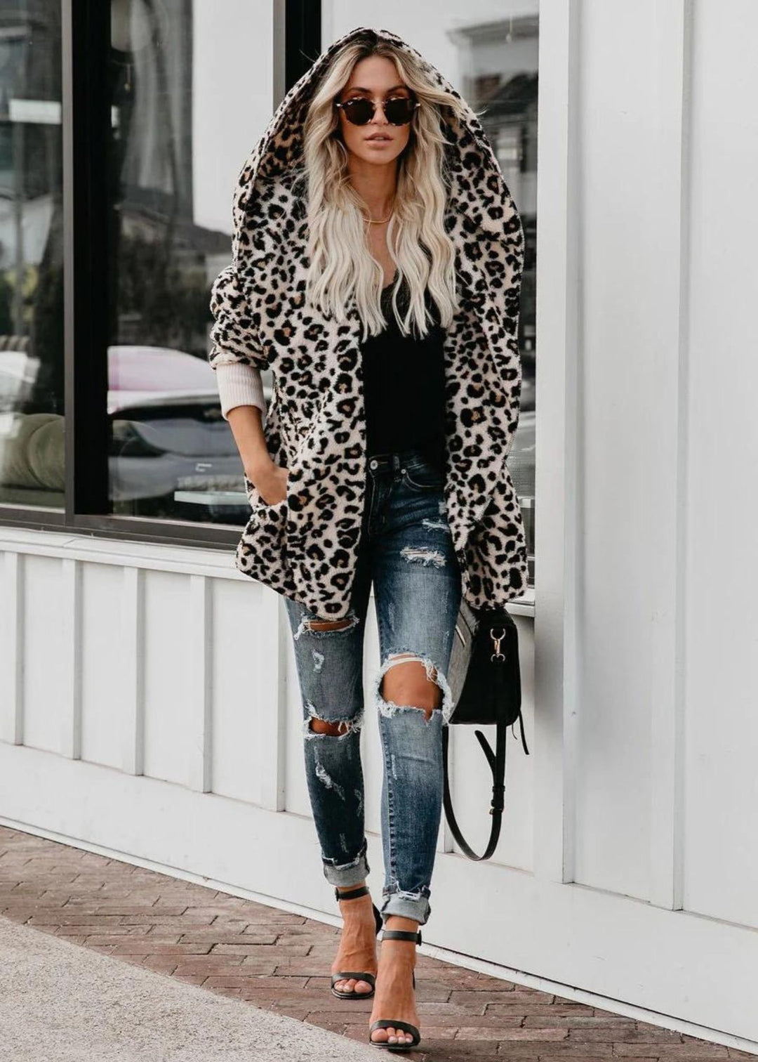 Leopard print Fall jacket by Vibe Apparel Canada