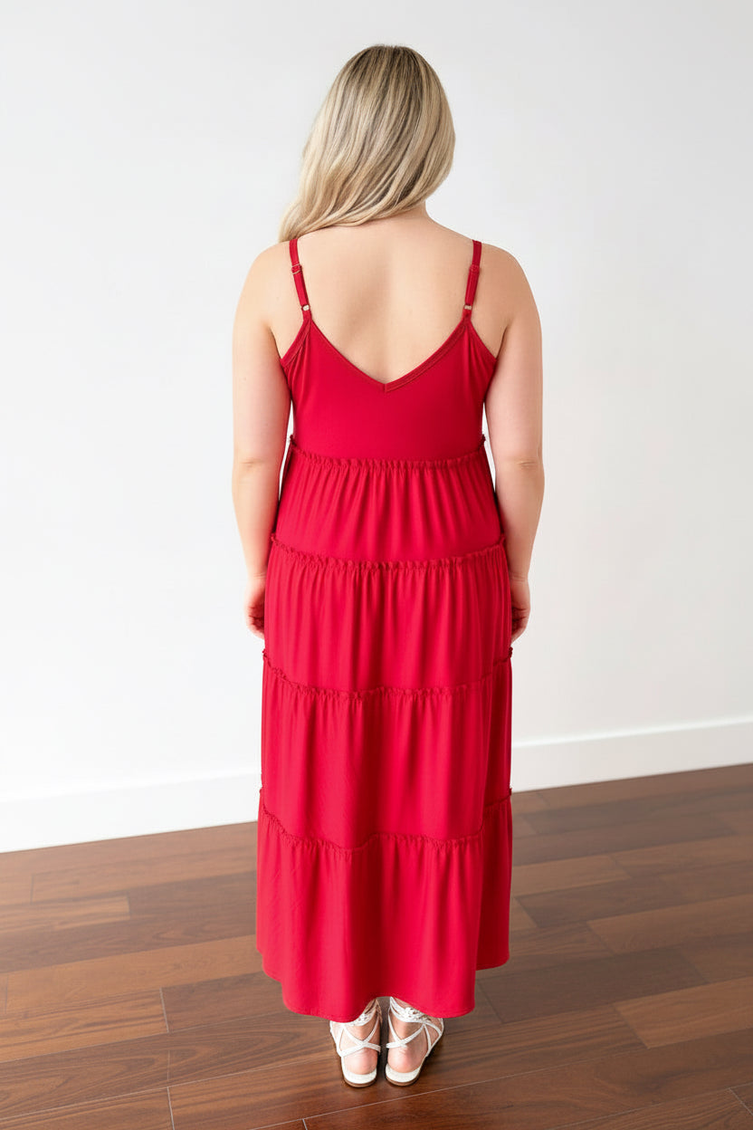 Zen Pocket Maxi Dress (Ruby)