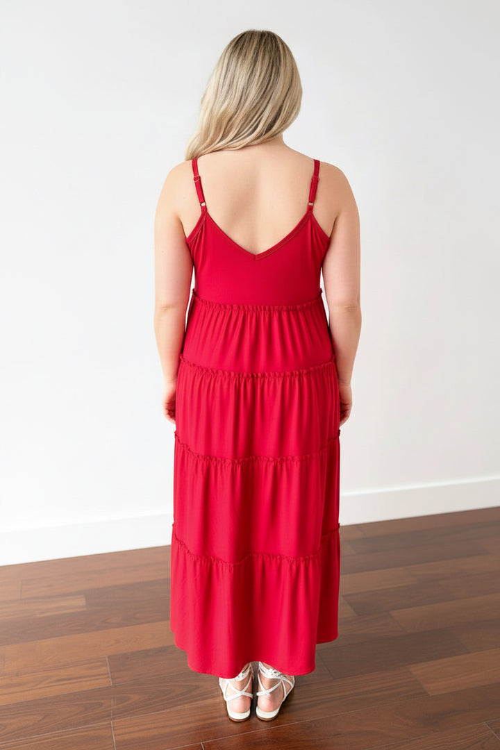 Zen Pocket Maxi Dress (Ruby)