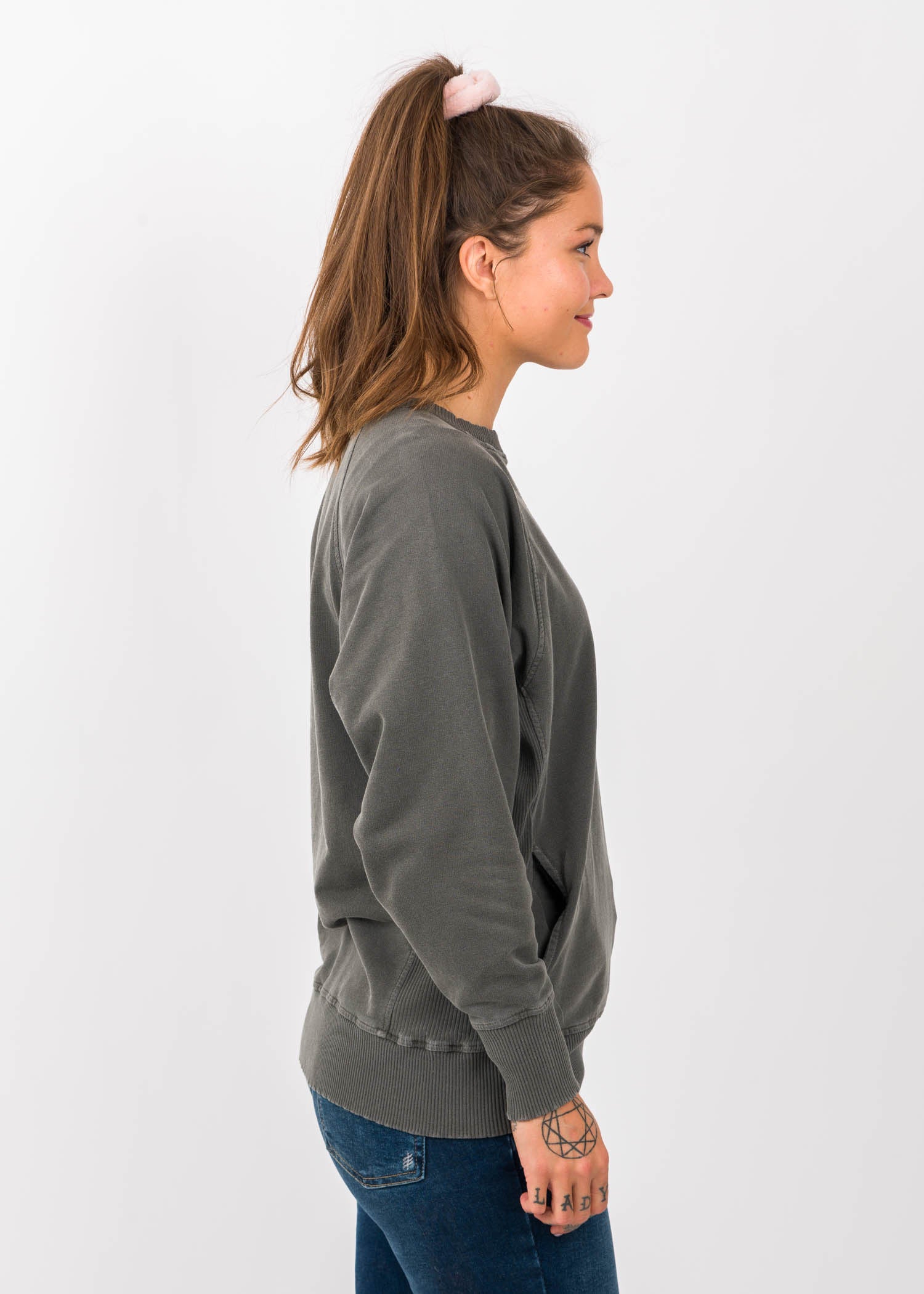 Zen French Terry Sweatshirt (Charcoal) – Vibe Apparel