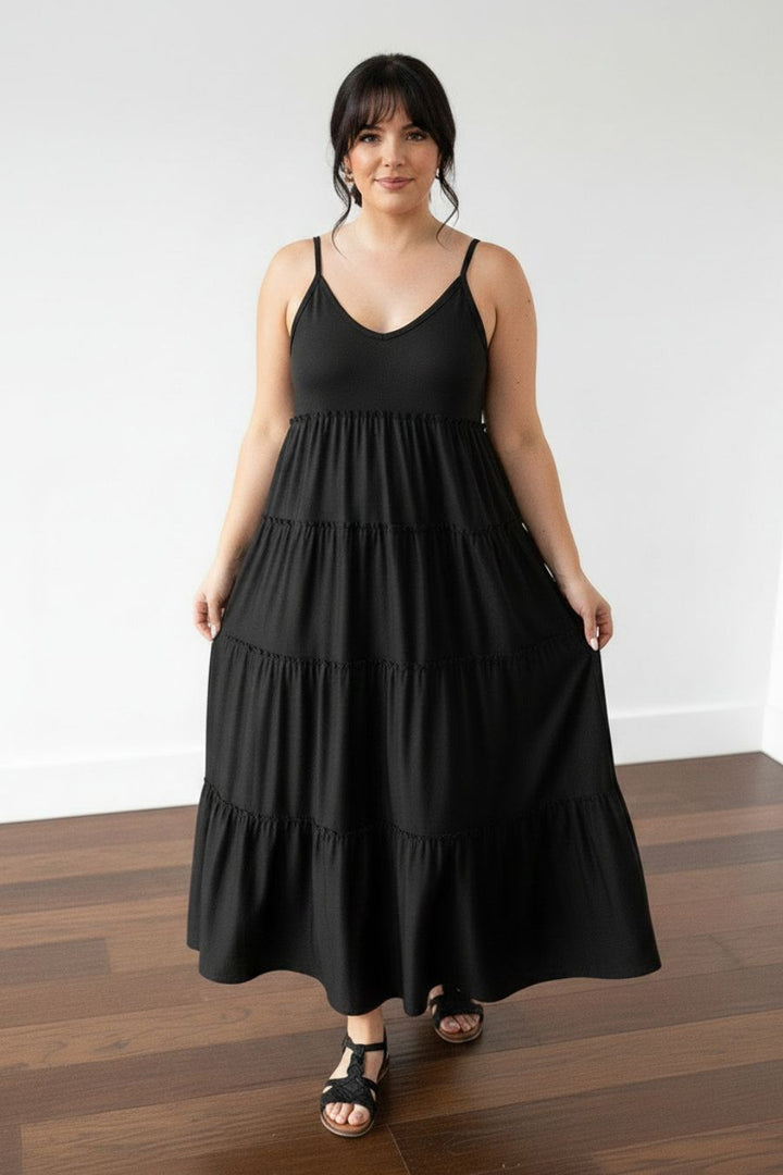 Zen Pocket Maxi Dress (Black)