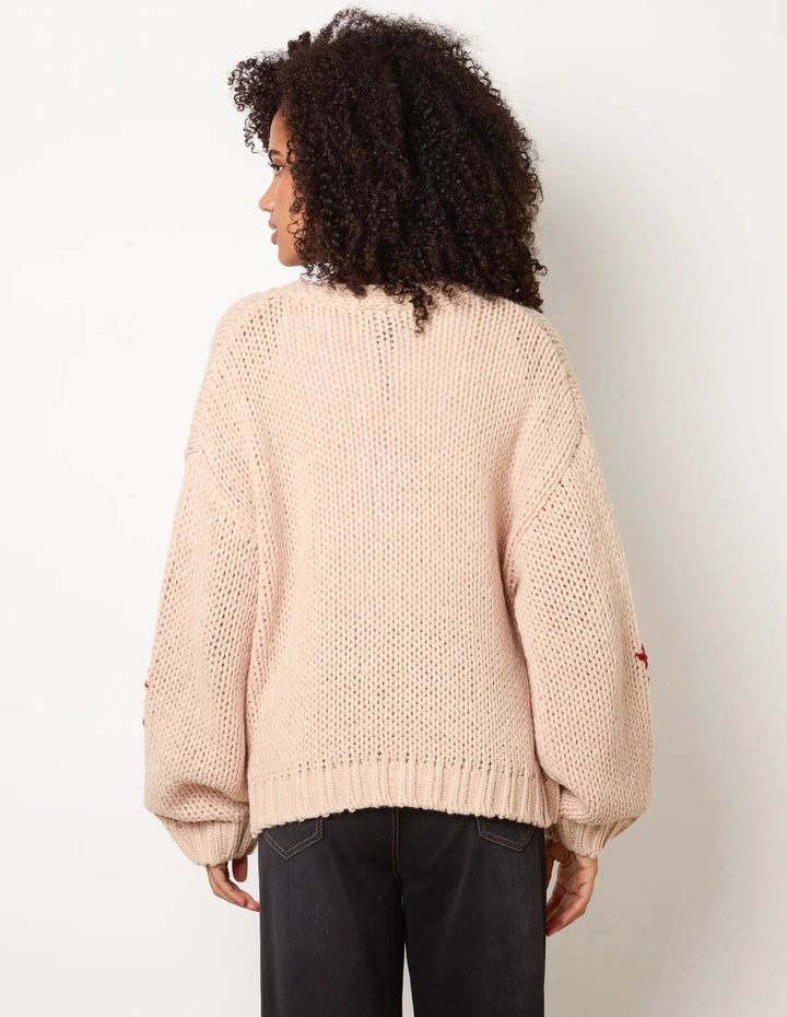 My Cozy Wildflower Knit Cardigan (Camel)