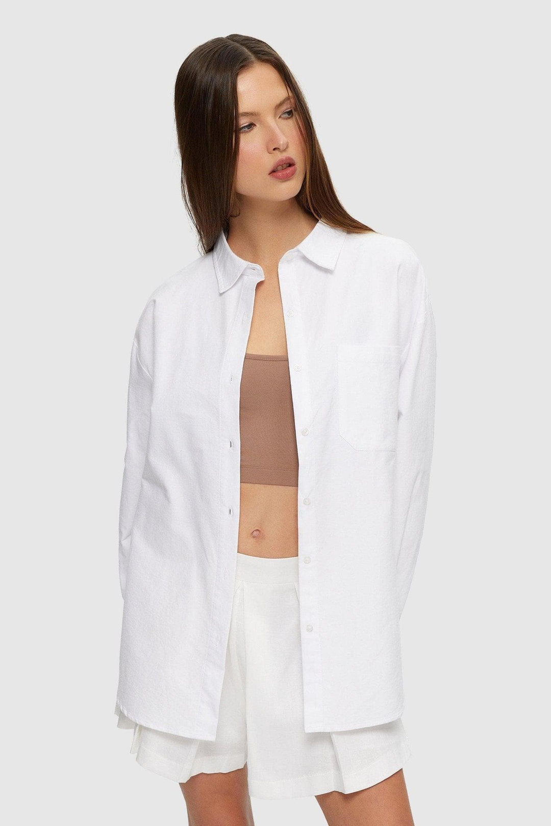 Kuwalla Cotton Oxford Shirt (White)