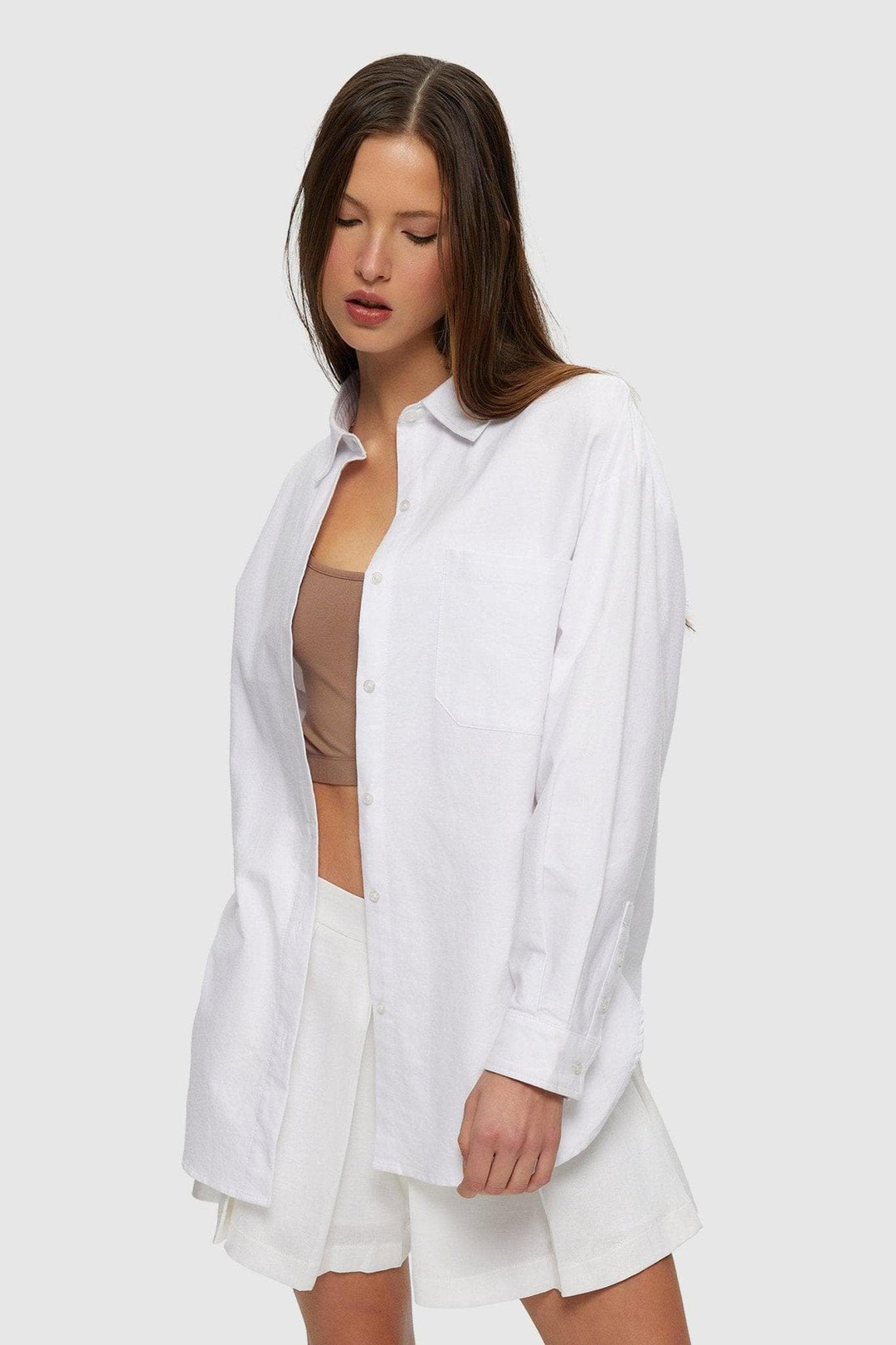 Kuwalla Cotton Oxford Shirt (White)