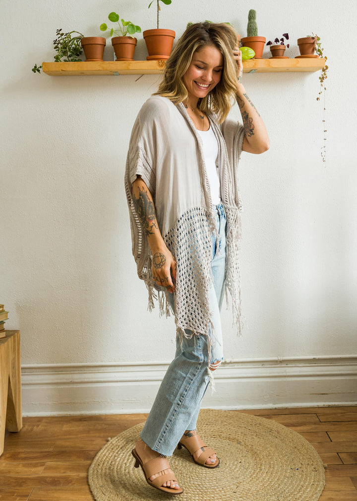 My Cozy Crochet Cardigan (Beige)