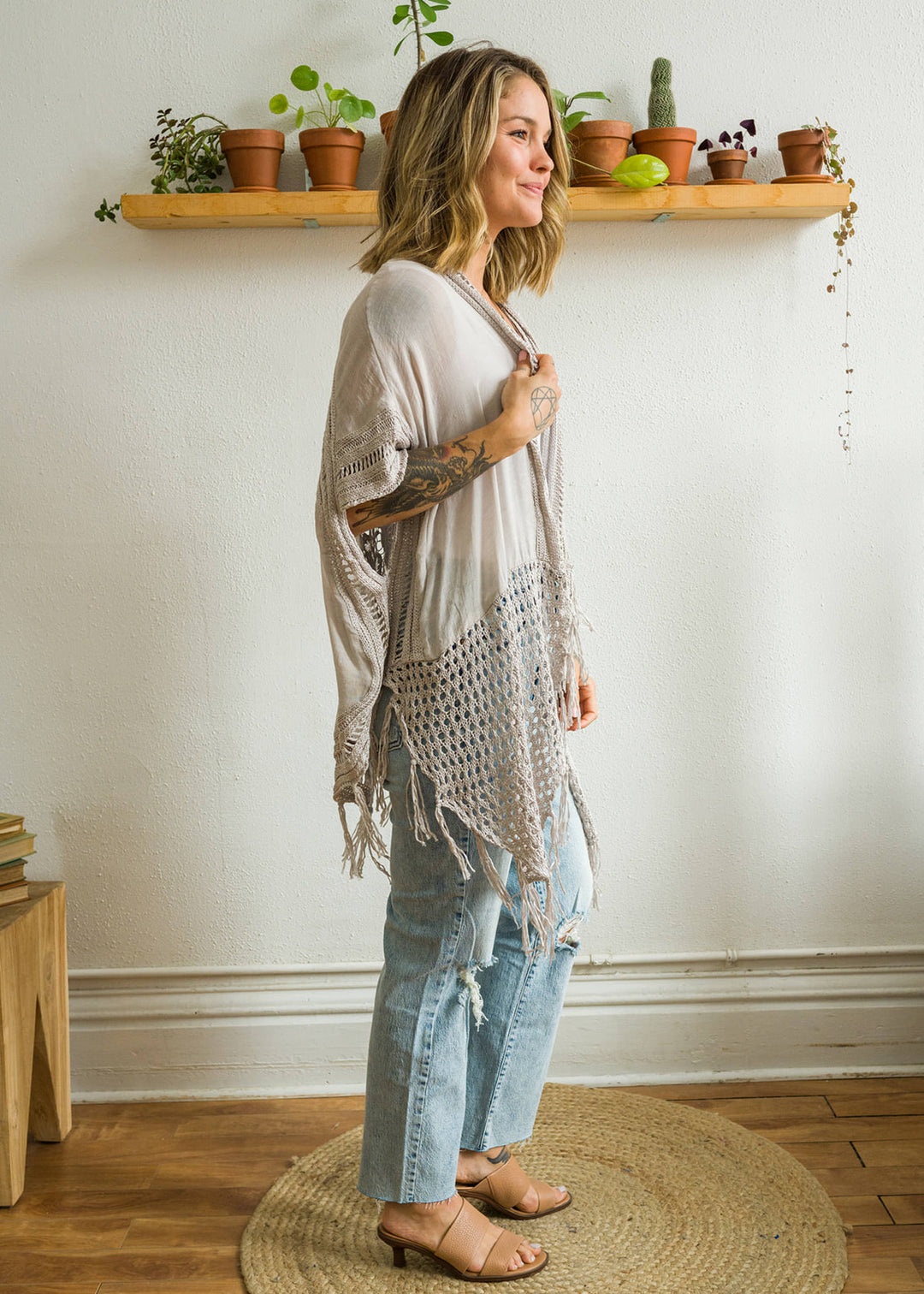 My Cozy Crochet Cardigan (Beige)