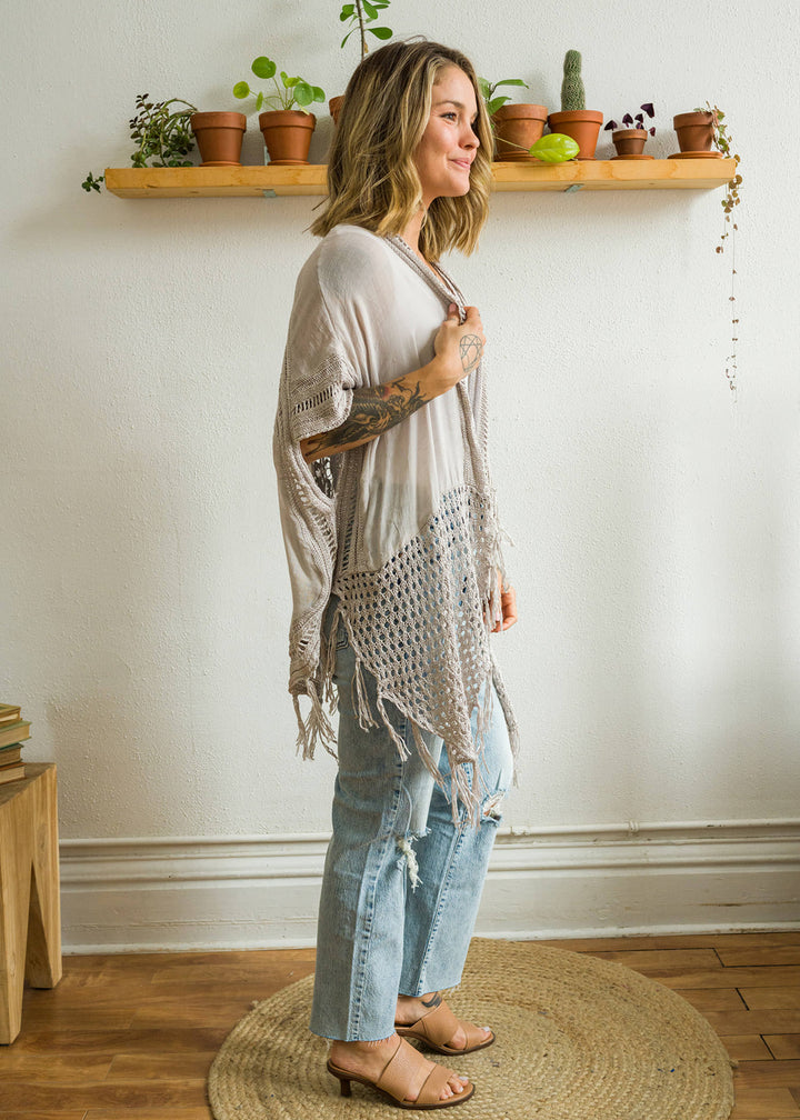 My Cozy Crochet Cardigan (Beige)
