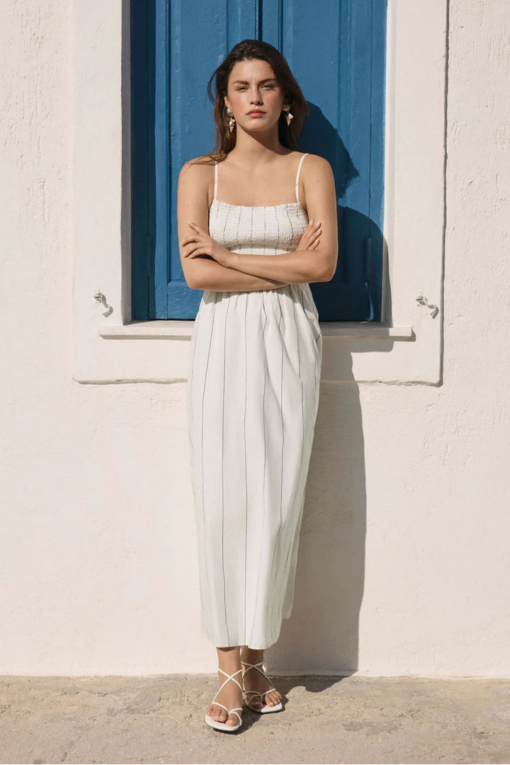 Z Supply Pinstripe Cotton Maxi Dress