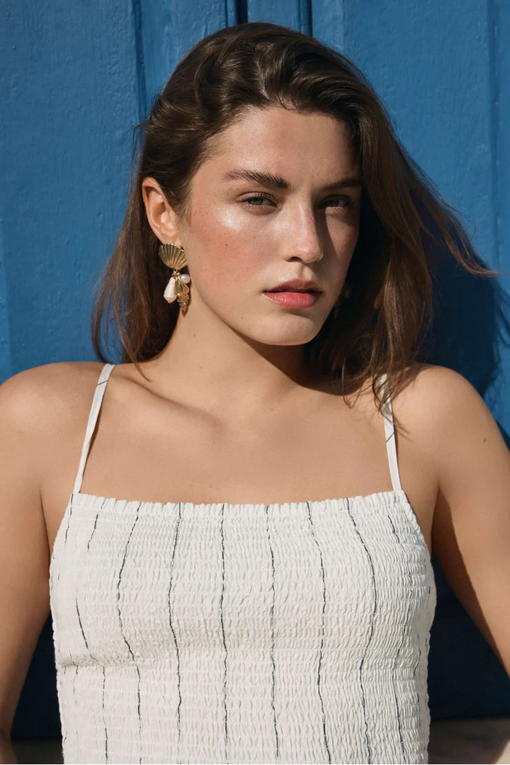 Z Supply Pinstripe Cotton Maxi Dress