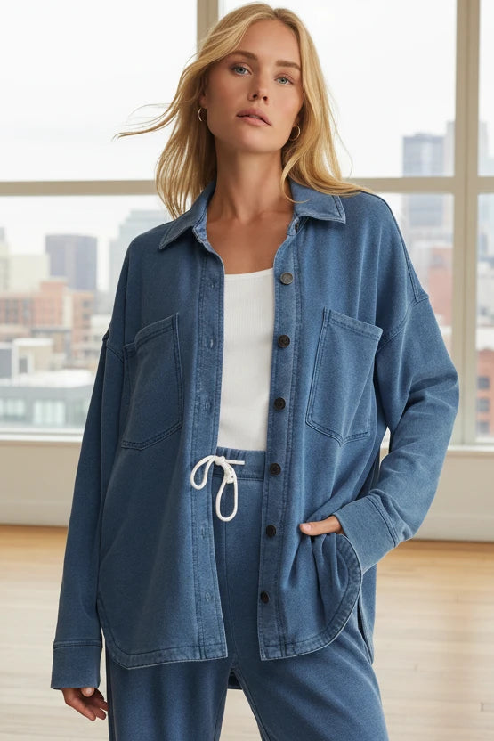 Z Supply All Day Knit Denim Jacket