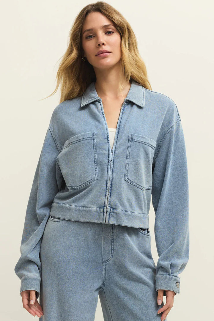 Z Supply Heritage Knit Denim Jacket