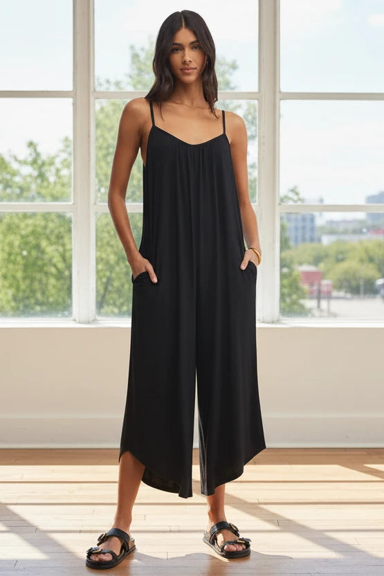 Z Supply Flared Jumpsuit (Black)