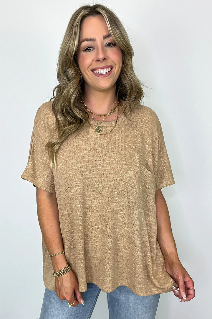 Zen Light Knit Pocket Tee (Dark Brush)