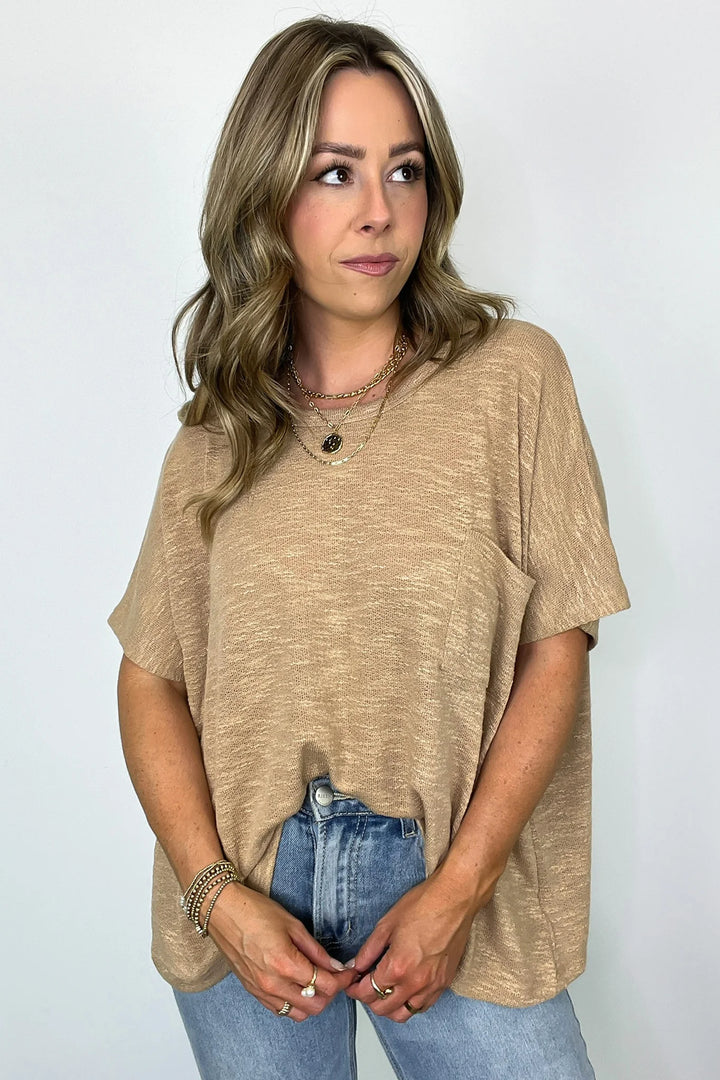 Zen Light Knit Pocket Tee (Dark Brush)