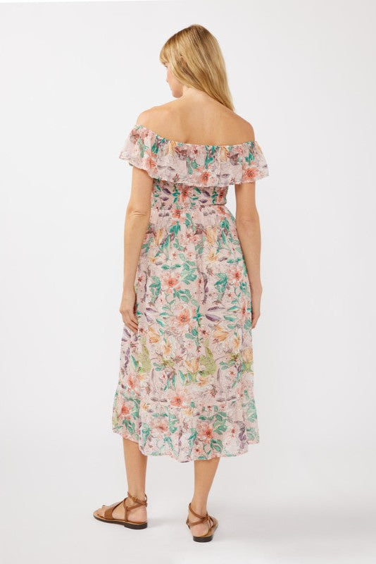 Lovestitch Chiffon Floral Midi Dress