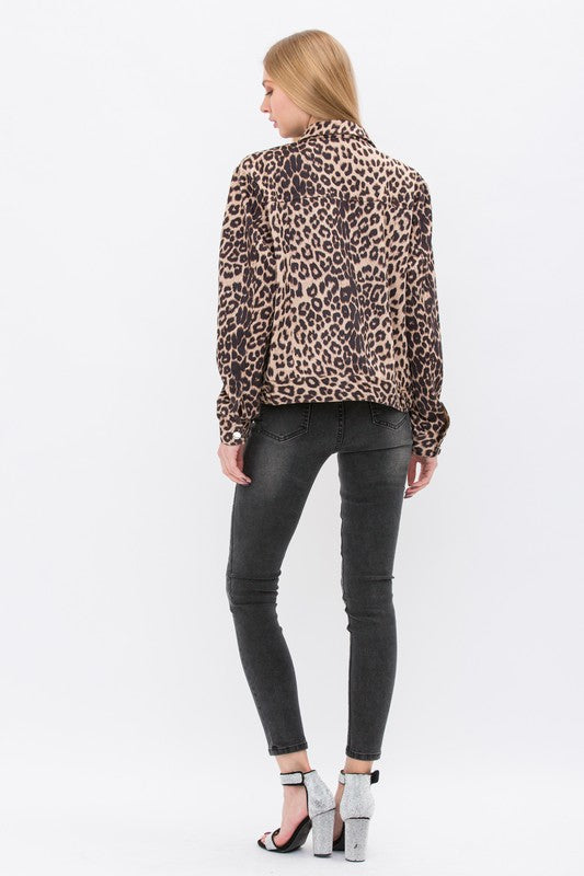 Vocal Boxy Leopard Jacket