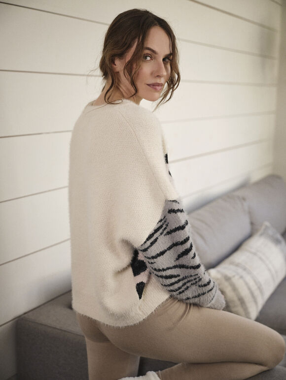 My Cozy Fuzzy Animal Sweater (Ivory)