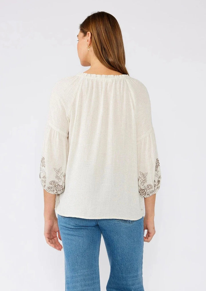 Lovestitch Embroidered Peasant Blouse