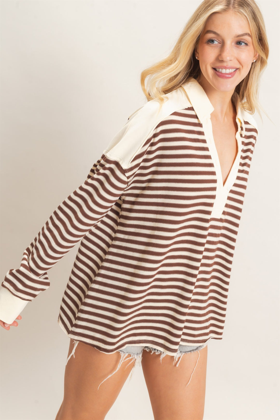 HYFVE Henley Sweatshirt (Chestnut)