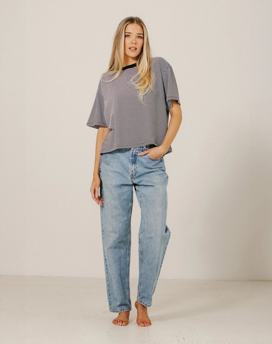 Brunette The Label Boxy Tee (Stripe)