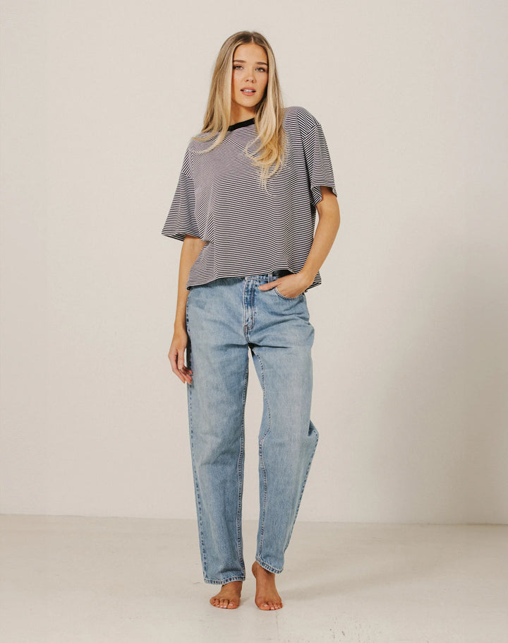 Brunette The Label Boxy Tee (Stripe)