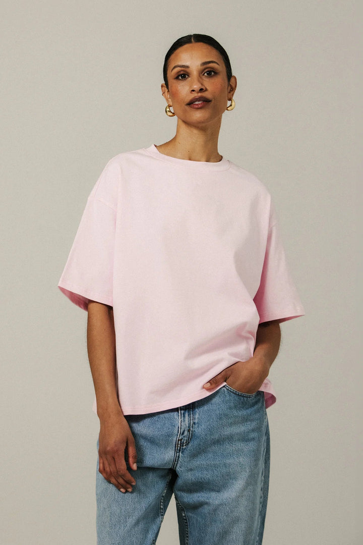 Brunette The Label Boxy Tee (Rosé)