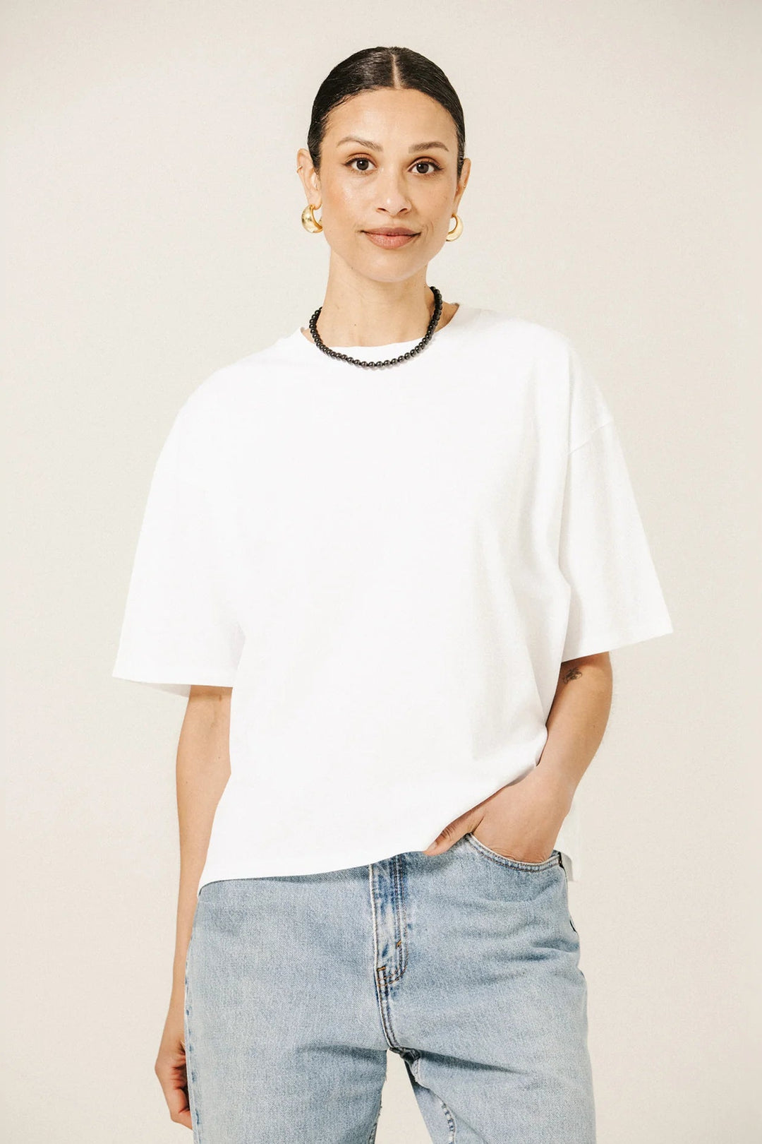 Brunette The Label Boxy Tee (White)