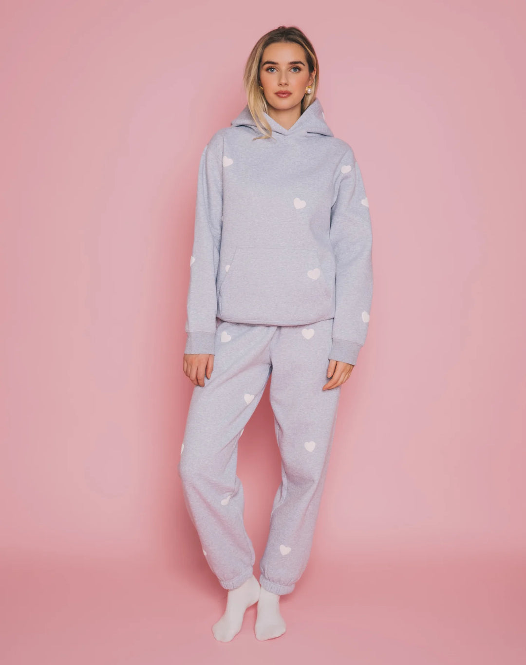 Brunette The Label Classic Hoodie (Grey Hearts)