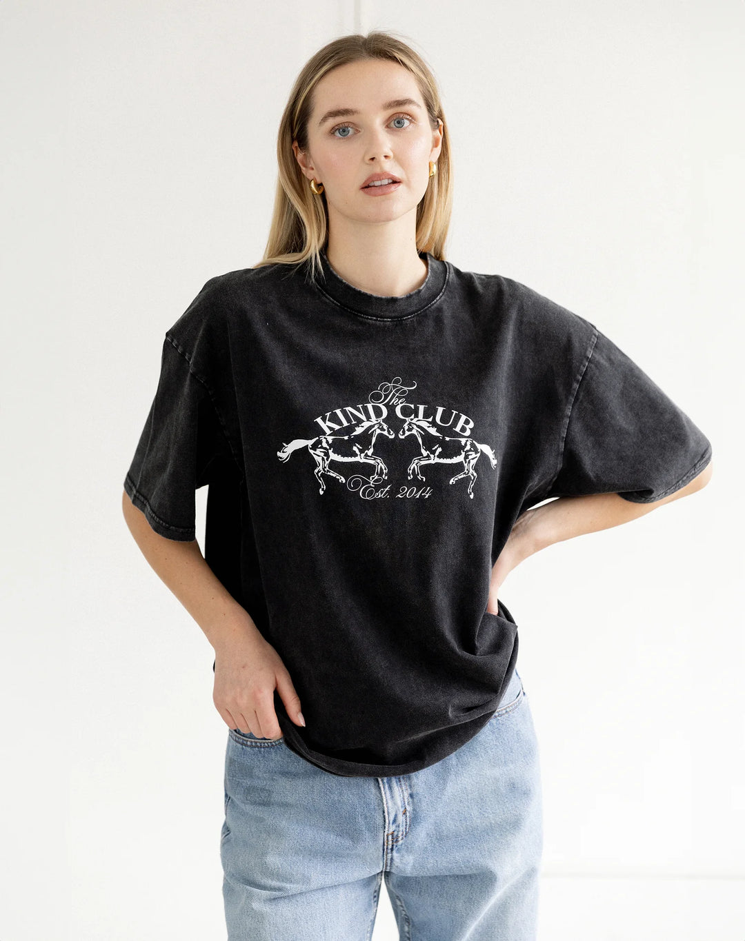 Brunette The Label Kind Club Oversized Tee