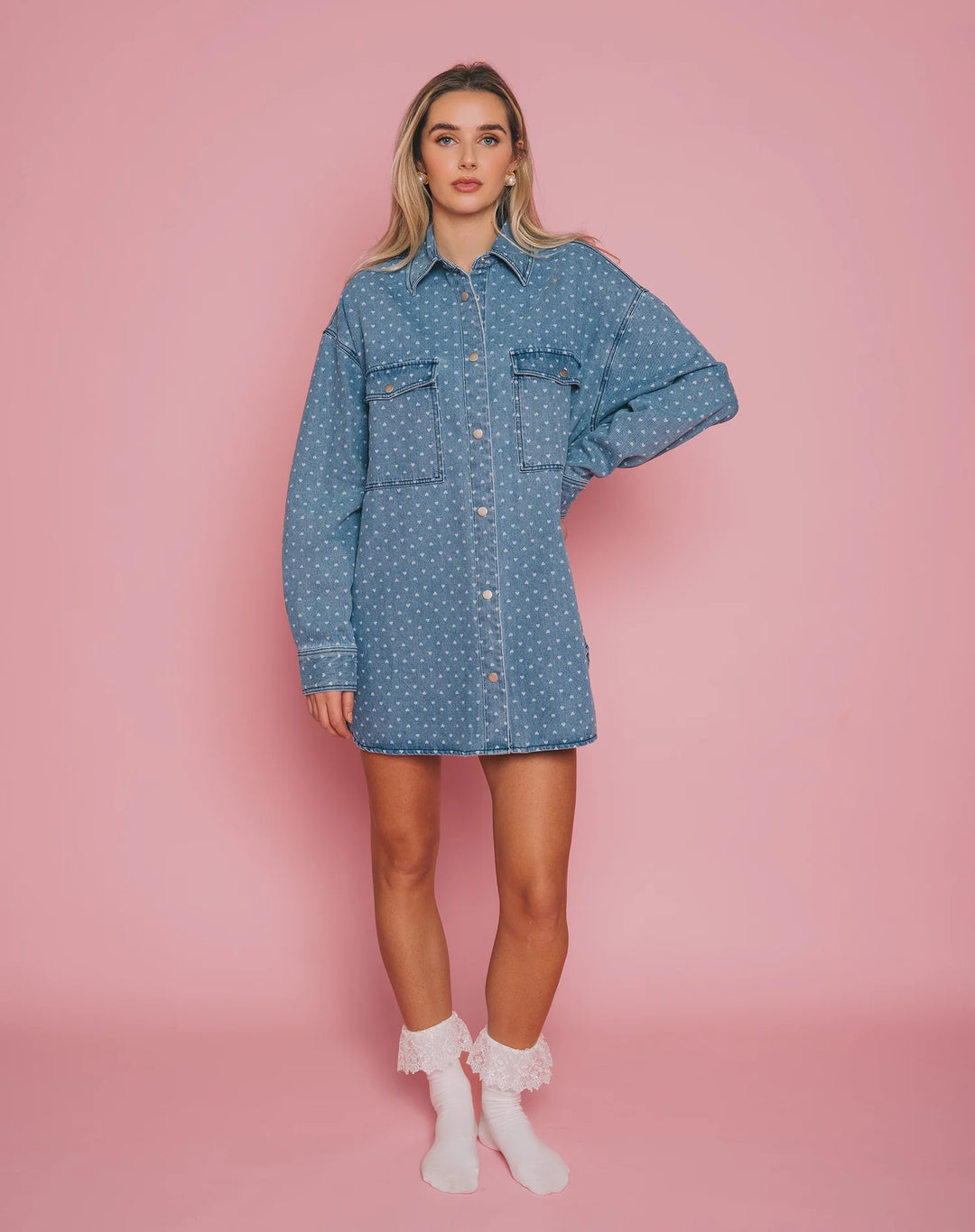 Brunette The Label Shania Denim Hearts Jacket