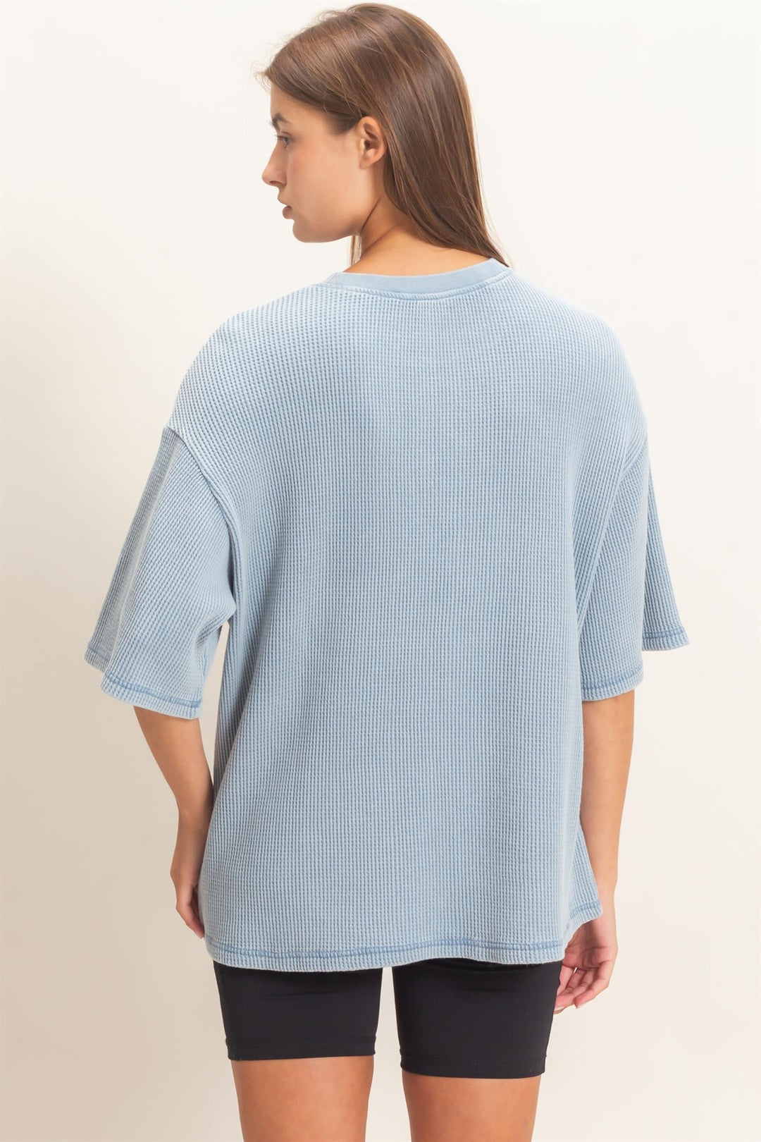 HYFVE Cotton Waffle Tee (Dusty Blue)