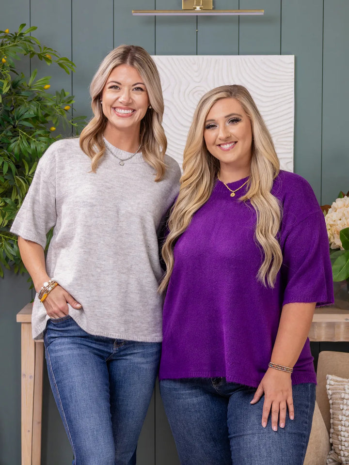 Zen Oversized Sweater Tee (Purple)