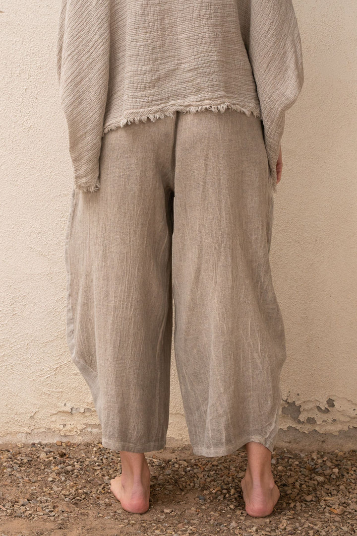 Meo Linen Barrel Pant (Taupe)