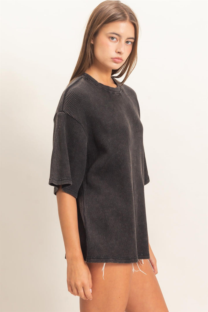HYFVE Cotton Waffle Tee (Black)