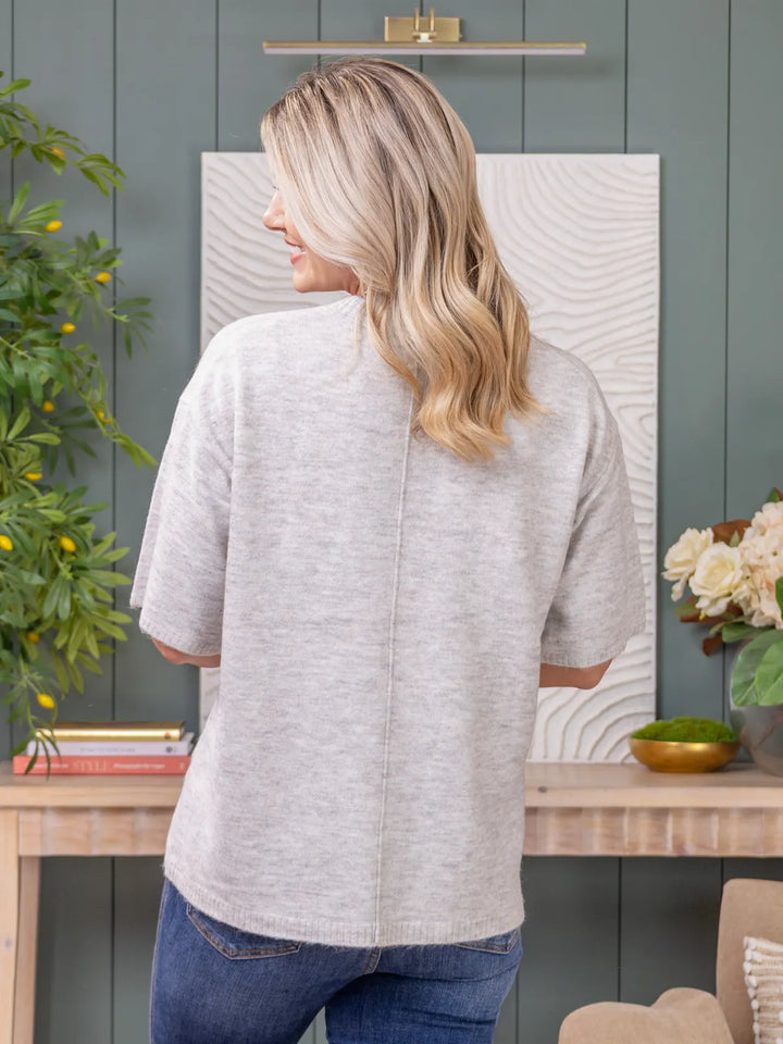 Zen Oversized Sweater Tee (Bone)