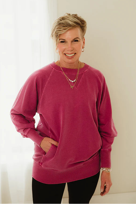 Zen French Terry Sweatshirt (Wine)