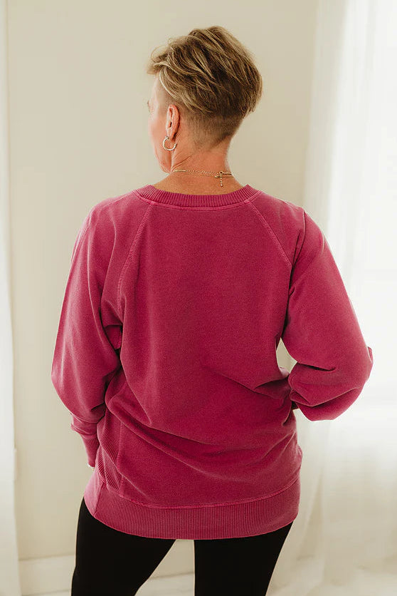 Zen French Terry Sweatshirt (Wine)